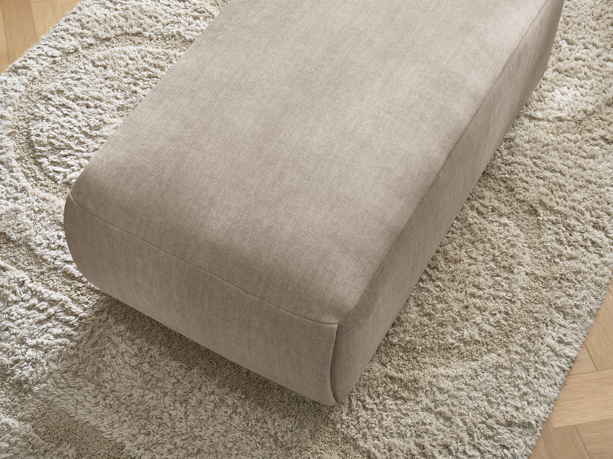 JANA kleine poef in fluwelen stof