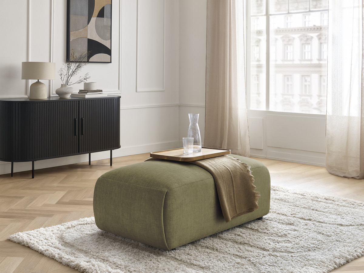 Pouf petit JANA velours vert