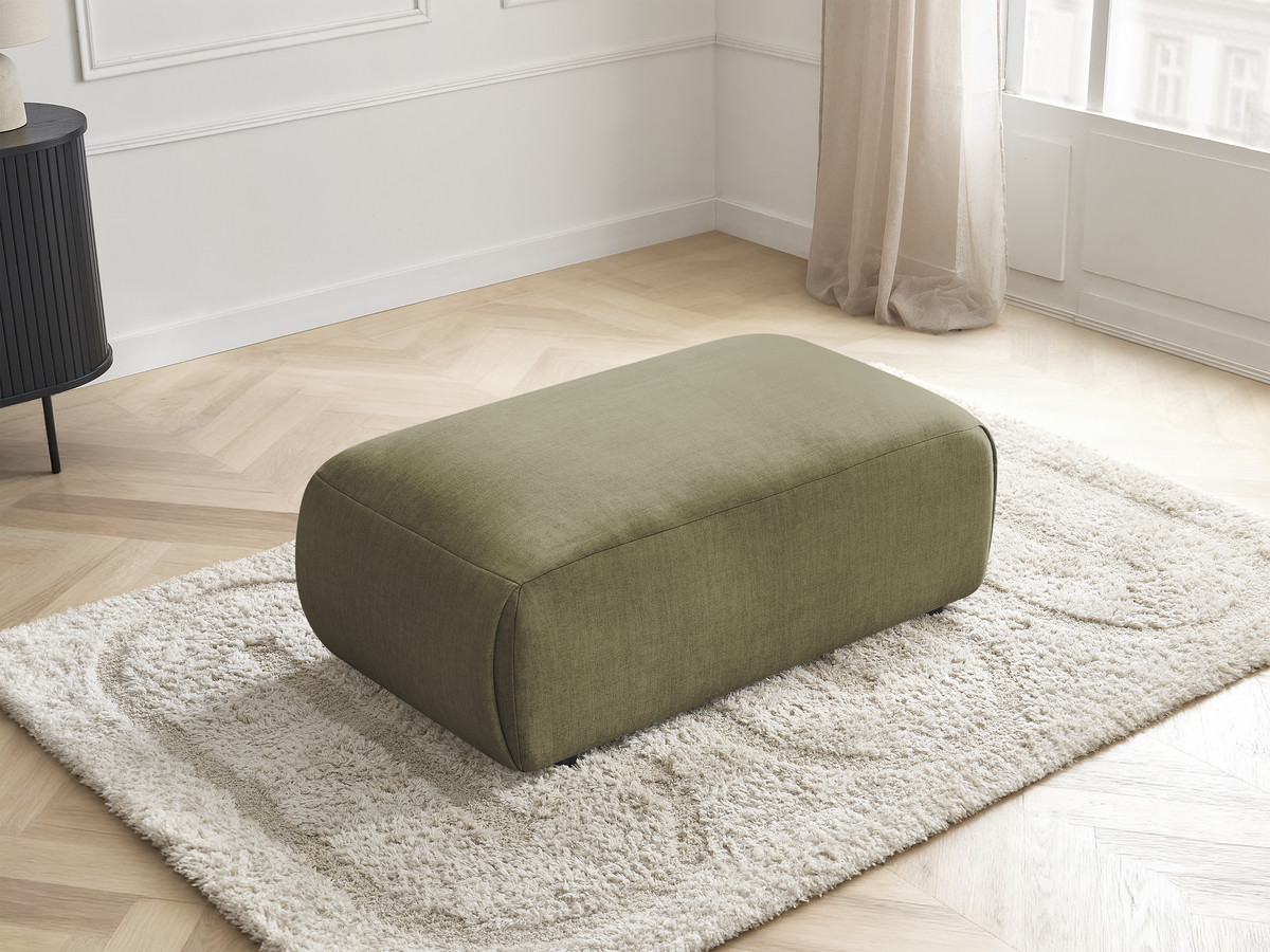 Pouf petit JANA velours vert — vue 6