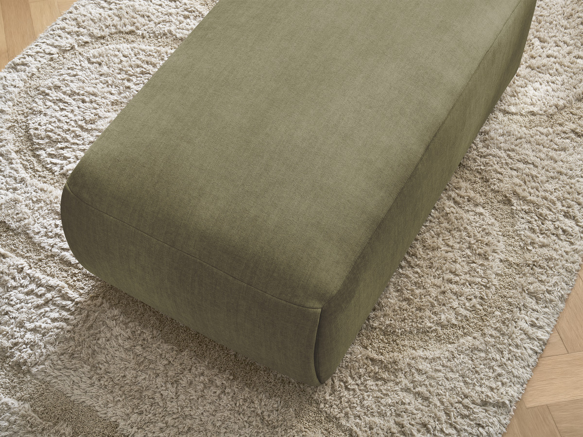 JANA kleine poef in fluwelen stof