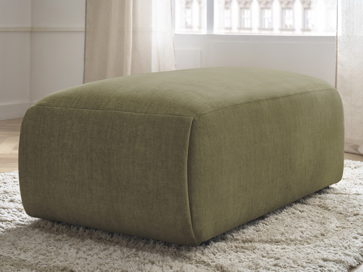 JANA kleine poef in fluwelen stof