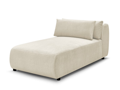 Méridienne avec têtière pour canapé modulable JANA tissu velours