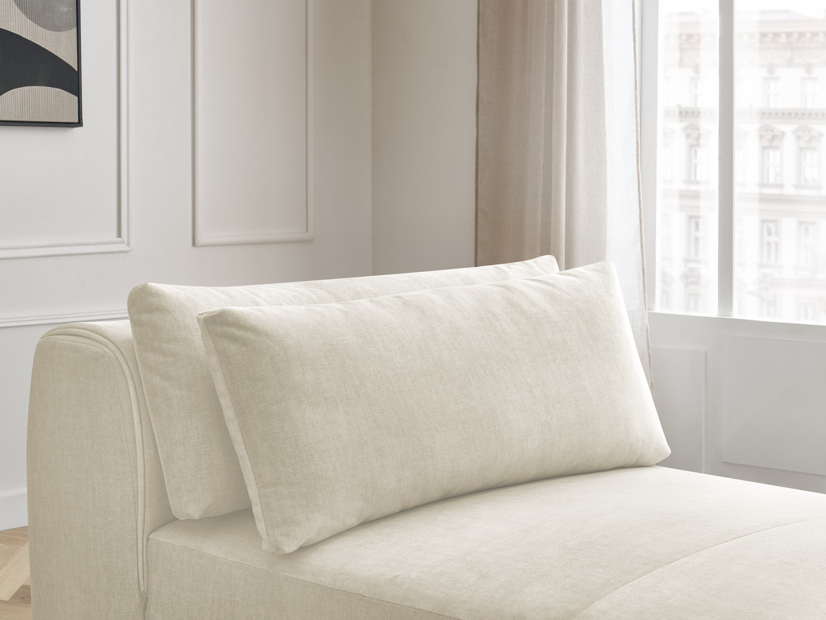 Chaise longue met hoofdsteun voor modulaire bank JANA, fluwelen stof