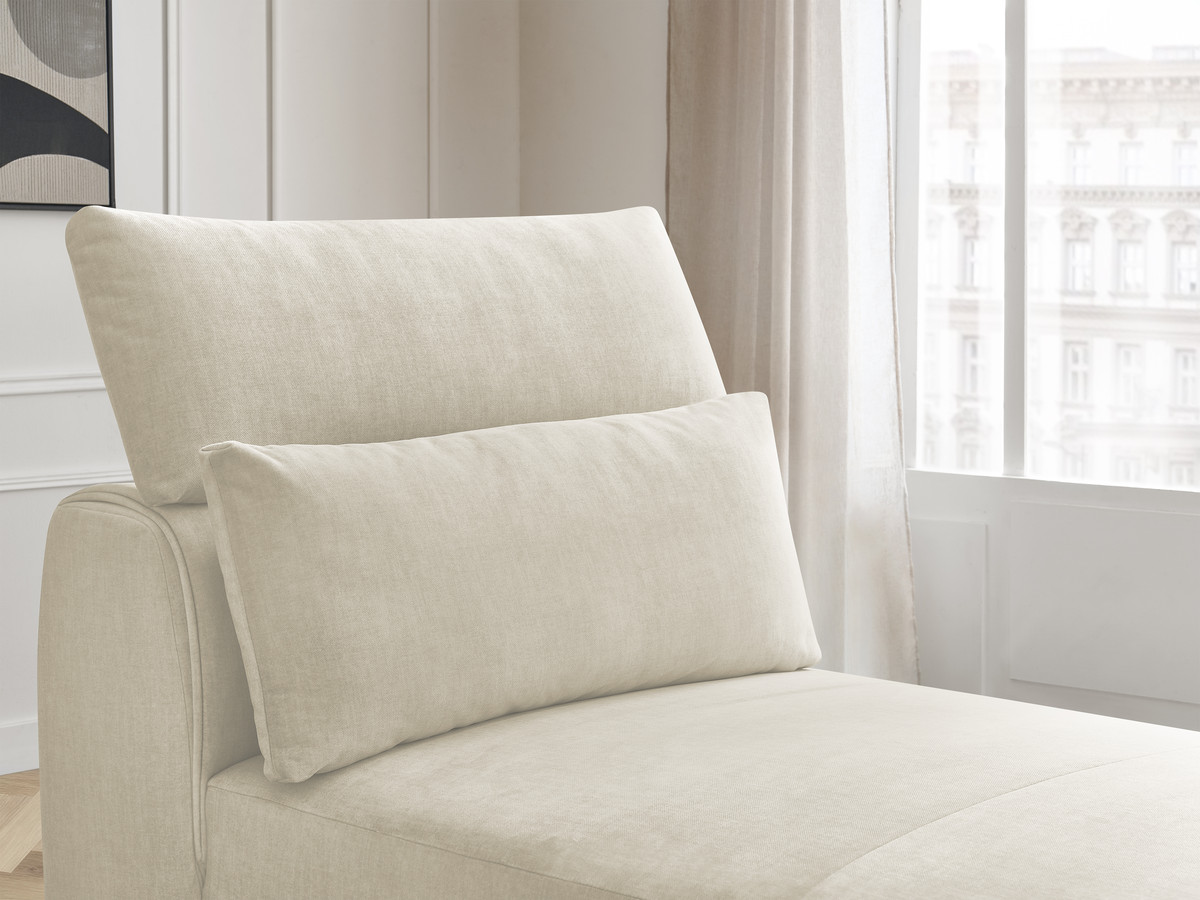 Chaise longue met hoofdsteun voor modulaire bank JANA, fluwelen stof