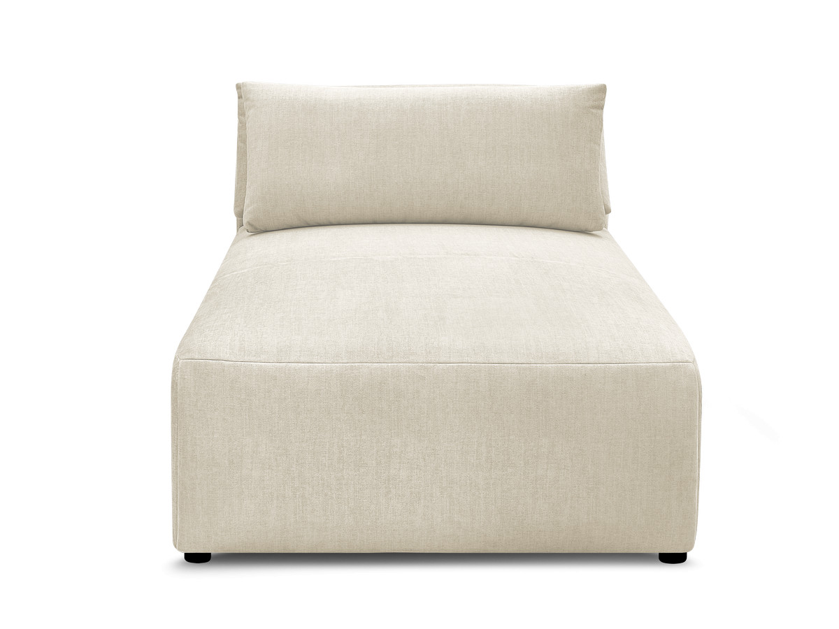 Chaise longue met hoofdsteun voor modulaire bank JANA, fluwelen stof