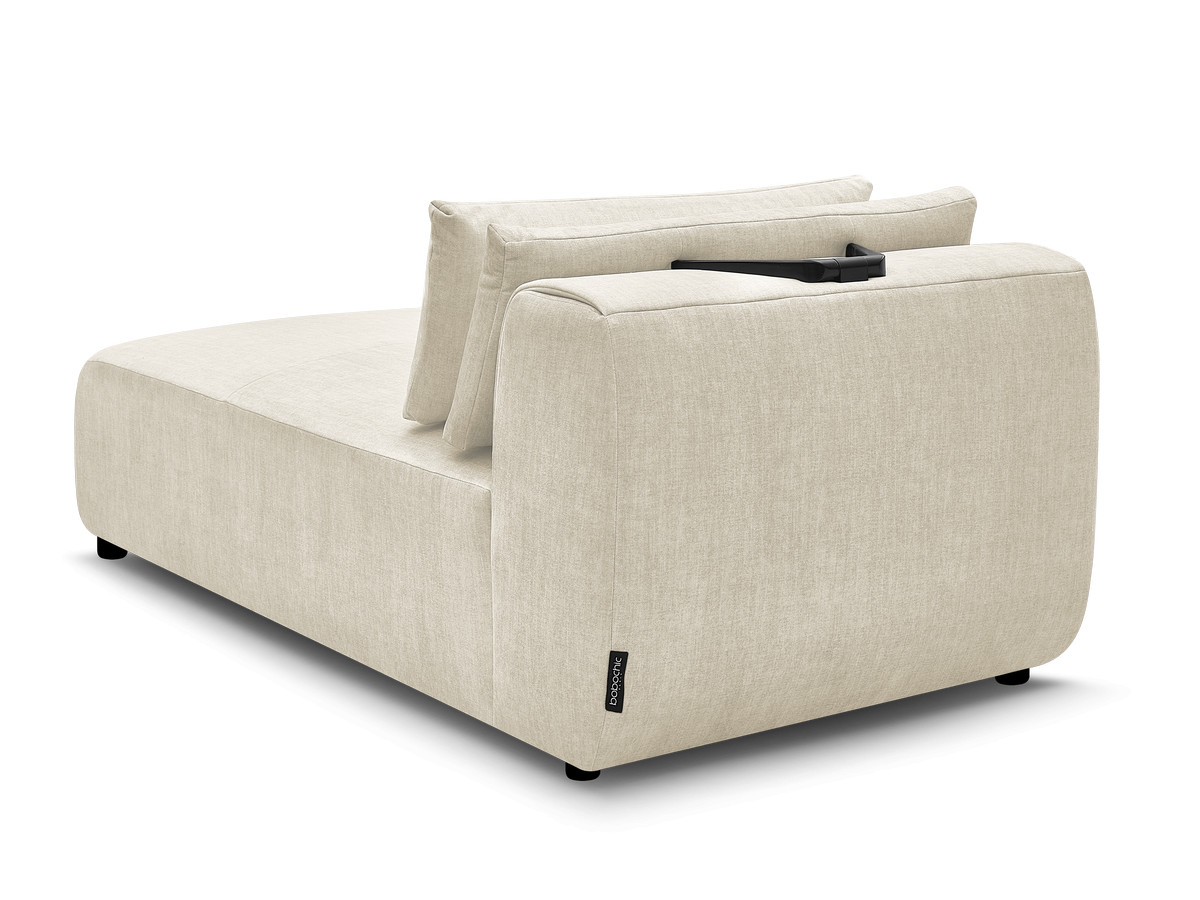 Chaise longue met hoofdsteun voor modulaire bank JANA, fluwelen stof