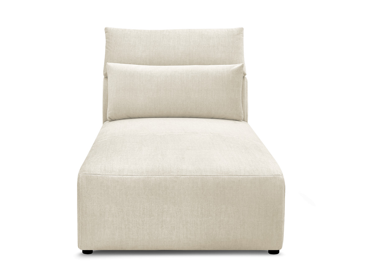 Chaise longue met hoofdsteun voor modulaire bank JANA, fluwelen stof