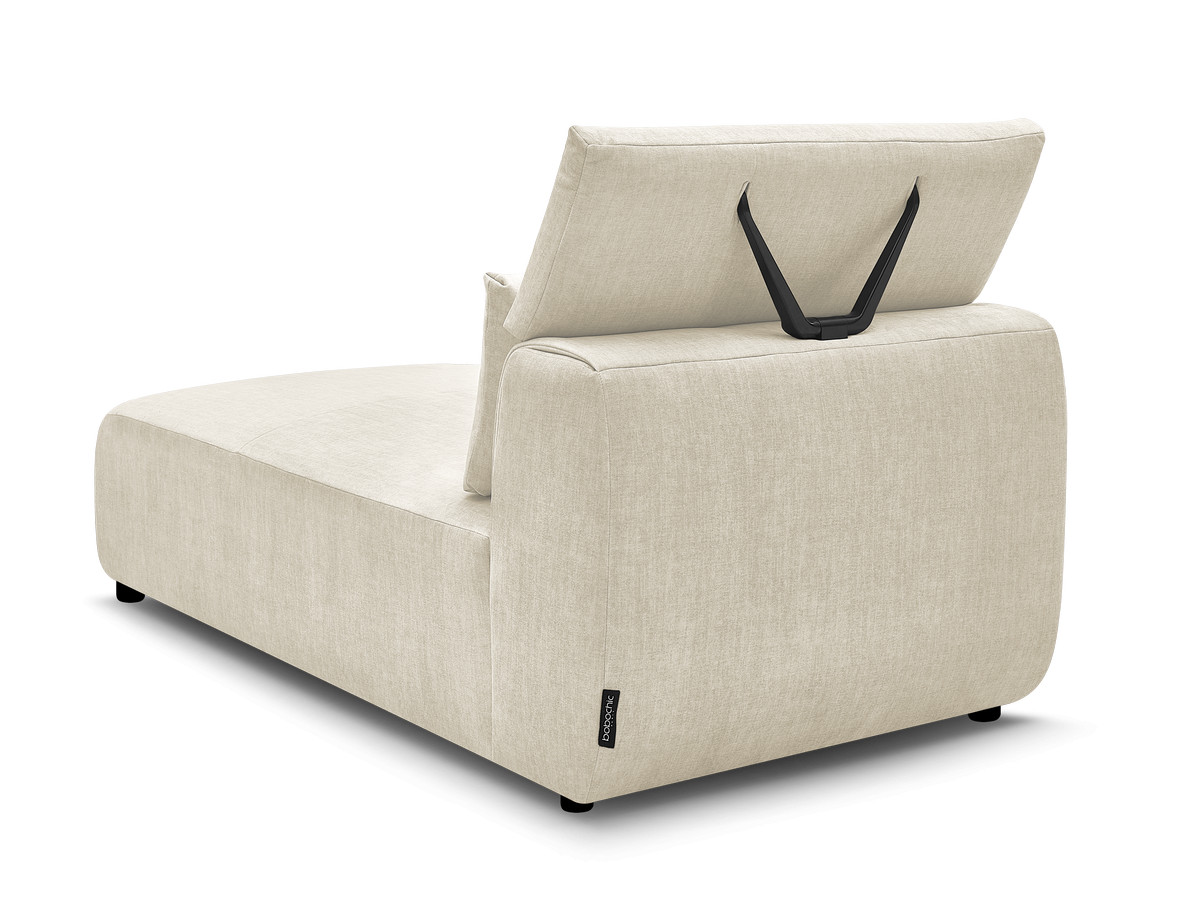 Chaise longue met hoofdsteun voor modulaire bank JANA, fluwelen stof