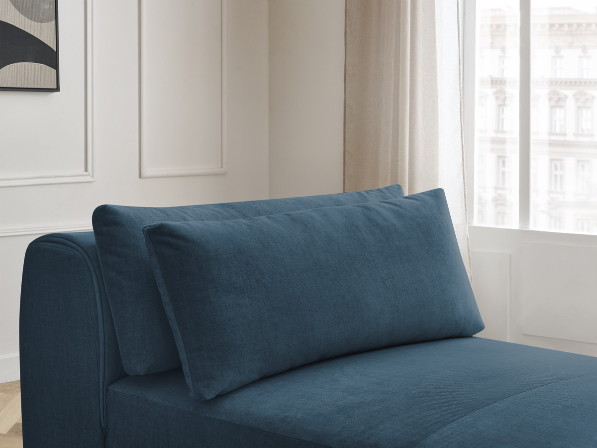 Chaise longue met hoofdsteun voor modulaire bank JANA, fluwelen stof