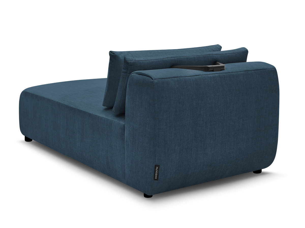 Chaise longue met hoofdsteun voor modulaire bank JANA, fluwelen stof