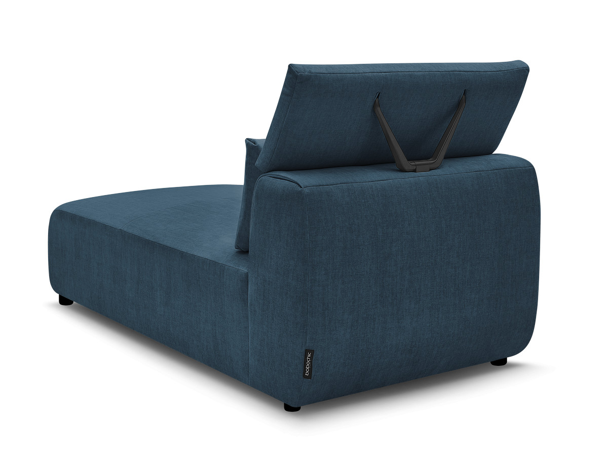 Chaise longue met hoofdsteun voor modulaire bank JANA, fluwelen stof