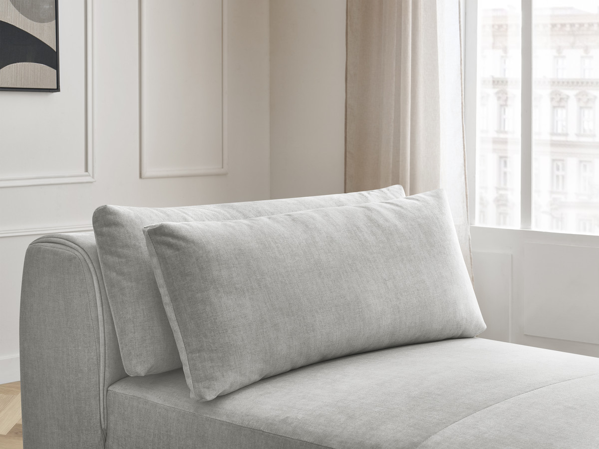 Chaise longue met hoofdsteun voor modulaire bank JANA, fluwelen stof