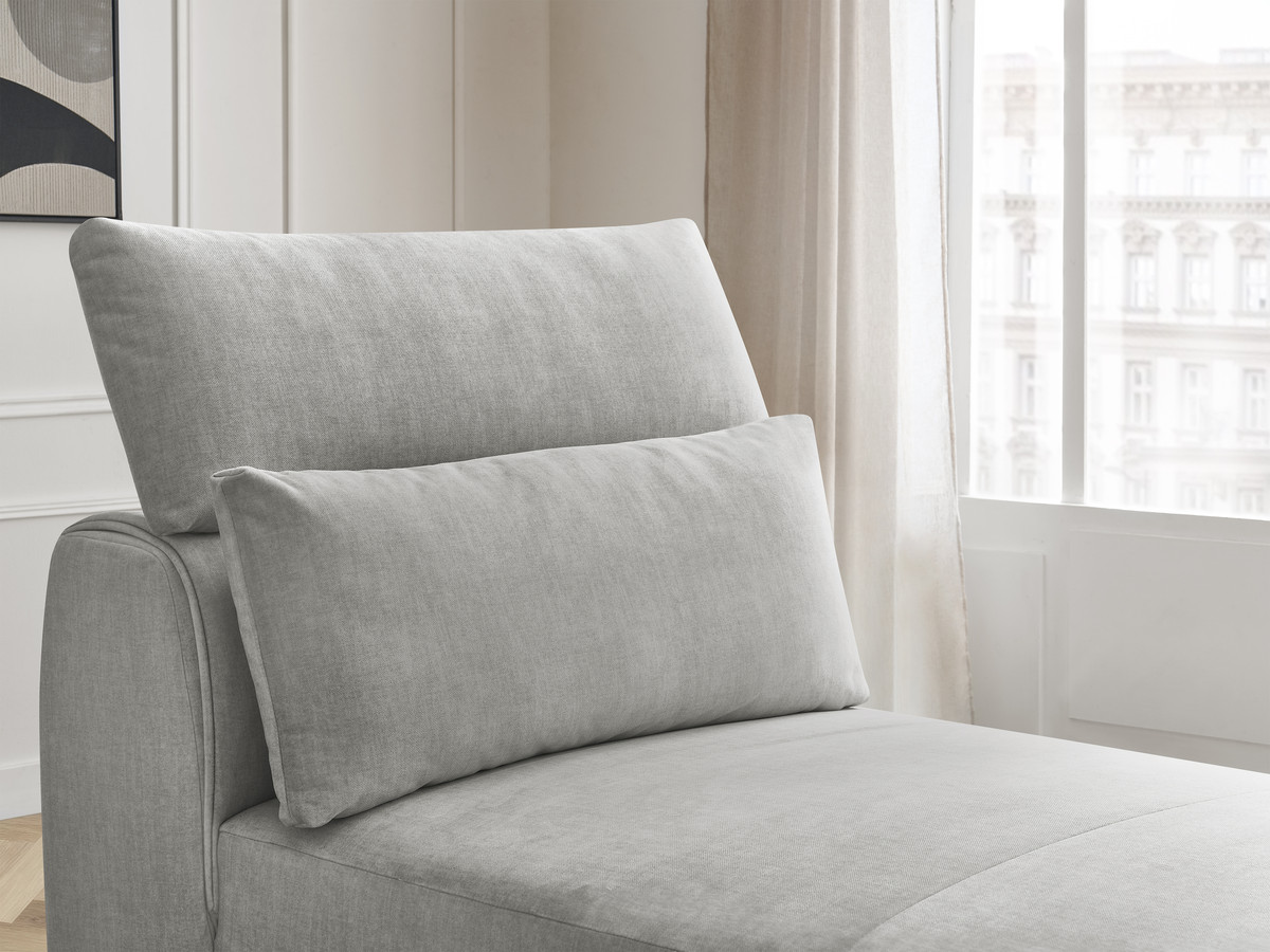 Chaise longue met hoofdsteun voor modulaire bank JANA, fluwelen stof