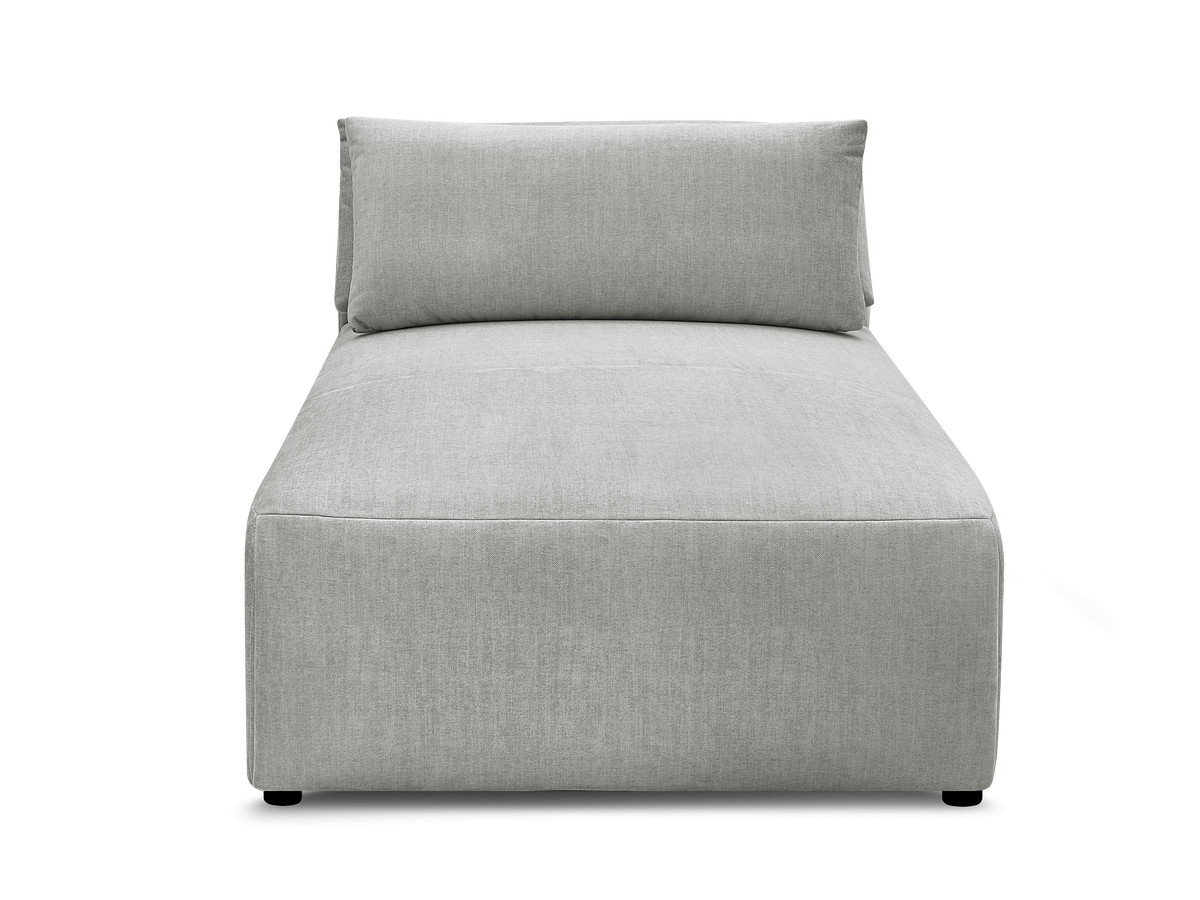 Chaise longue met hoofdsteun voor modulaire bank JANA, fluwelen stof