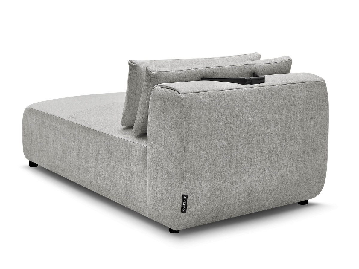 Chaise longue met hoofdsteun voor modulaire bank JANA, fluwelen stof