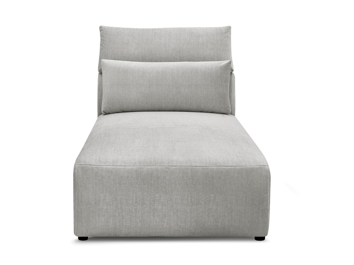 Chaise longue met hoofdsteun voor modulaire bank JANA, fluwelen stof