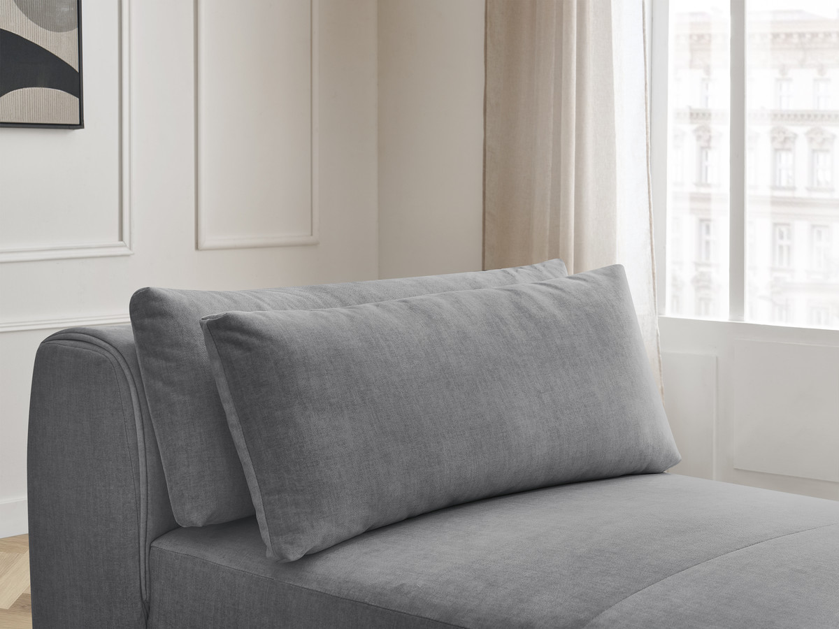Chaise longue met hoofdsteun voor modulaire bank JANA, fluwelen stof