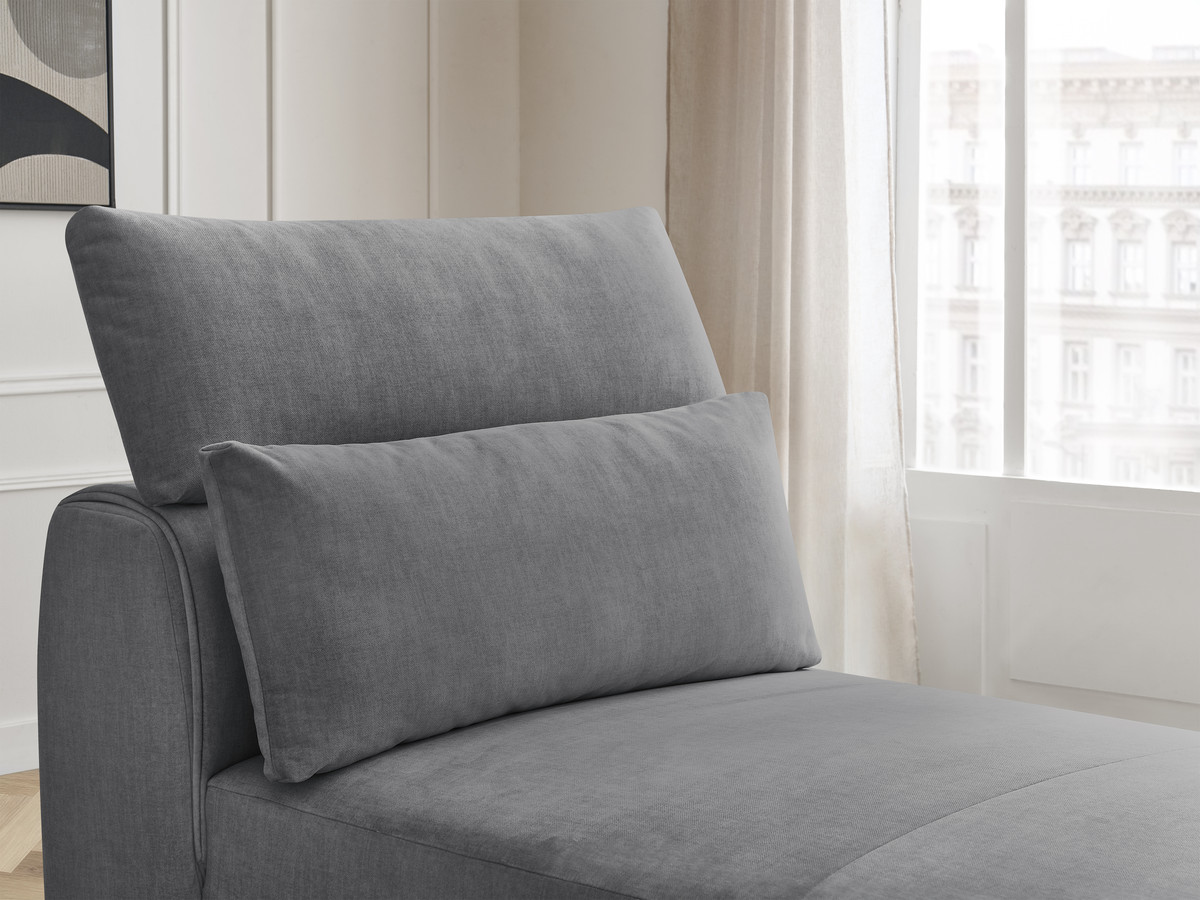 Chaise longue met hoofdsteun voor modulaire bank JANA, fluwelen stof