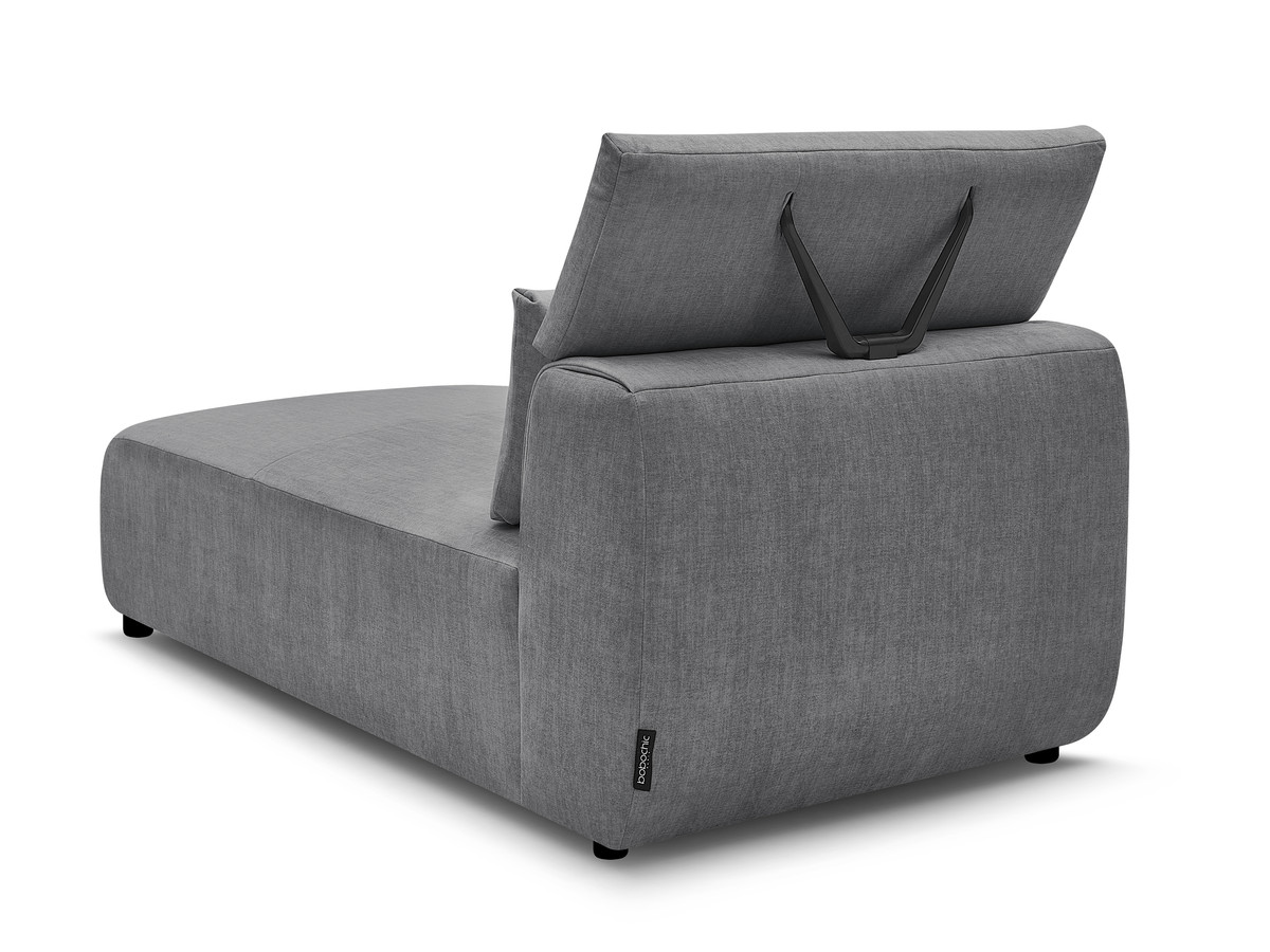 Chaise longue met hoofdsteun voor modulaire bank JANA, fluwelen stof
