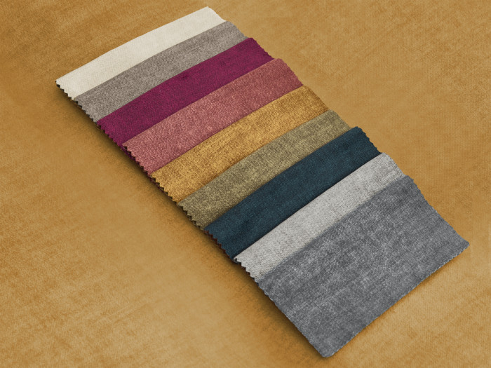 Méridienne avec têtière pour canapé modulable JANA tissu velours