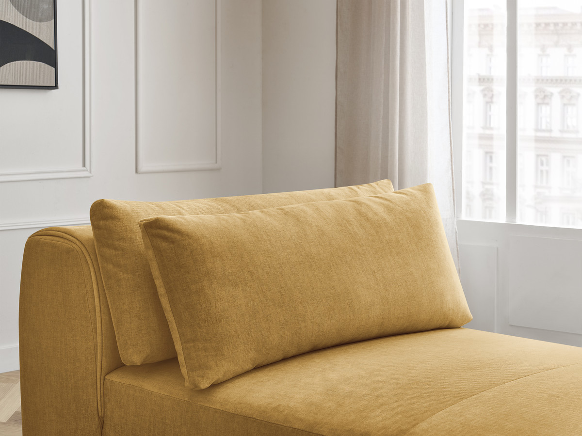 Chaise longue met hoofdsteun voor modulaire bank JANA, fluwelen stof