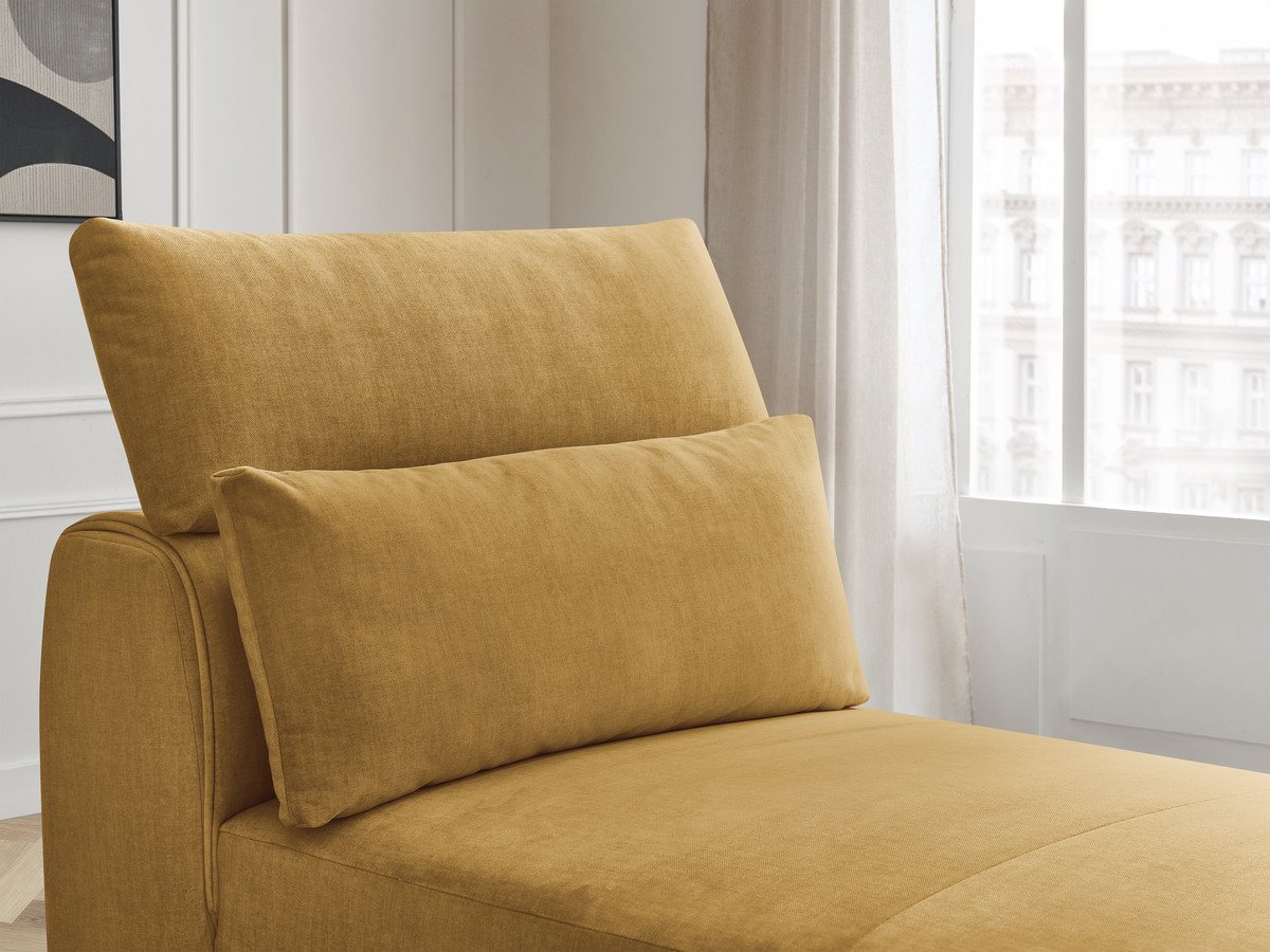 Chaise longue met hoofdsteun voor modulaire bank JANA, fluwelen stof