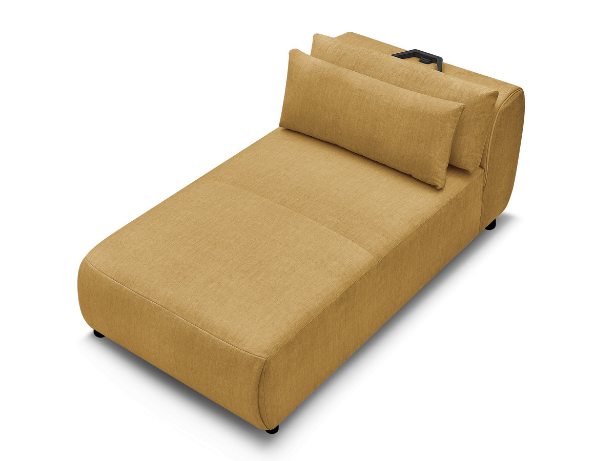 Chaise longue met hoofdsteun voor modulaire bank JANA, fluwelen stof