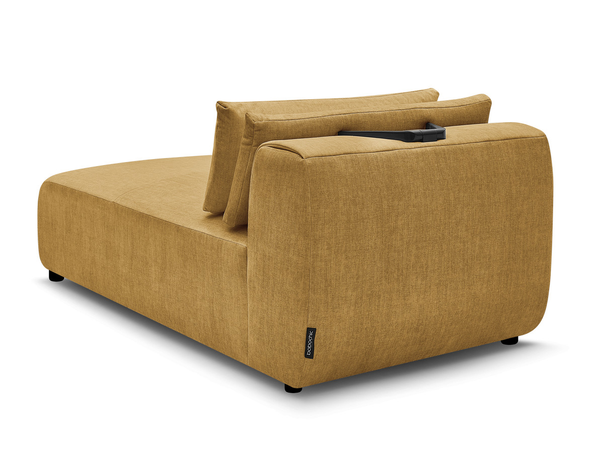 Chaise longue met hoofdsteun voor modulaire bank JANA, fluwelen stof