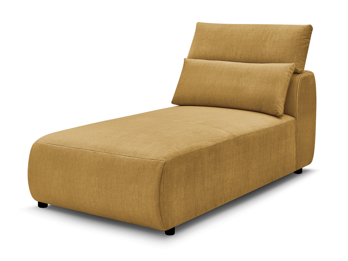 Chaise longue met hoofdsteun voor modulaire bank JANA, fluwelen stof