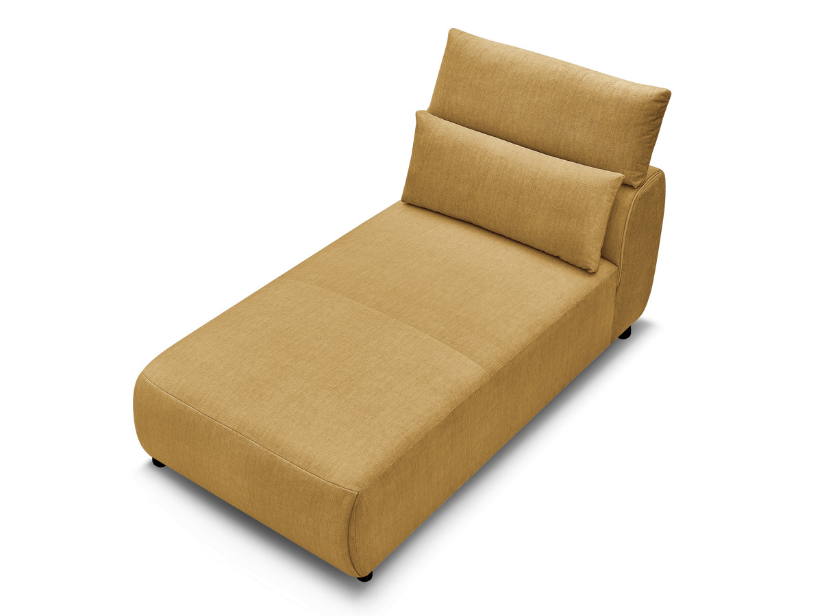Chaise longue met hoofdsteun voor modulaire bank JANA, fluwelen stof