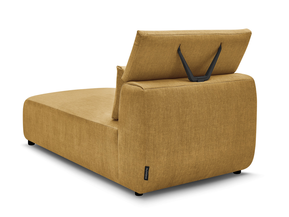 Chaise longue met hoofdsteun voor modulaire bank JANA, fluwelen stof