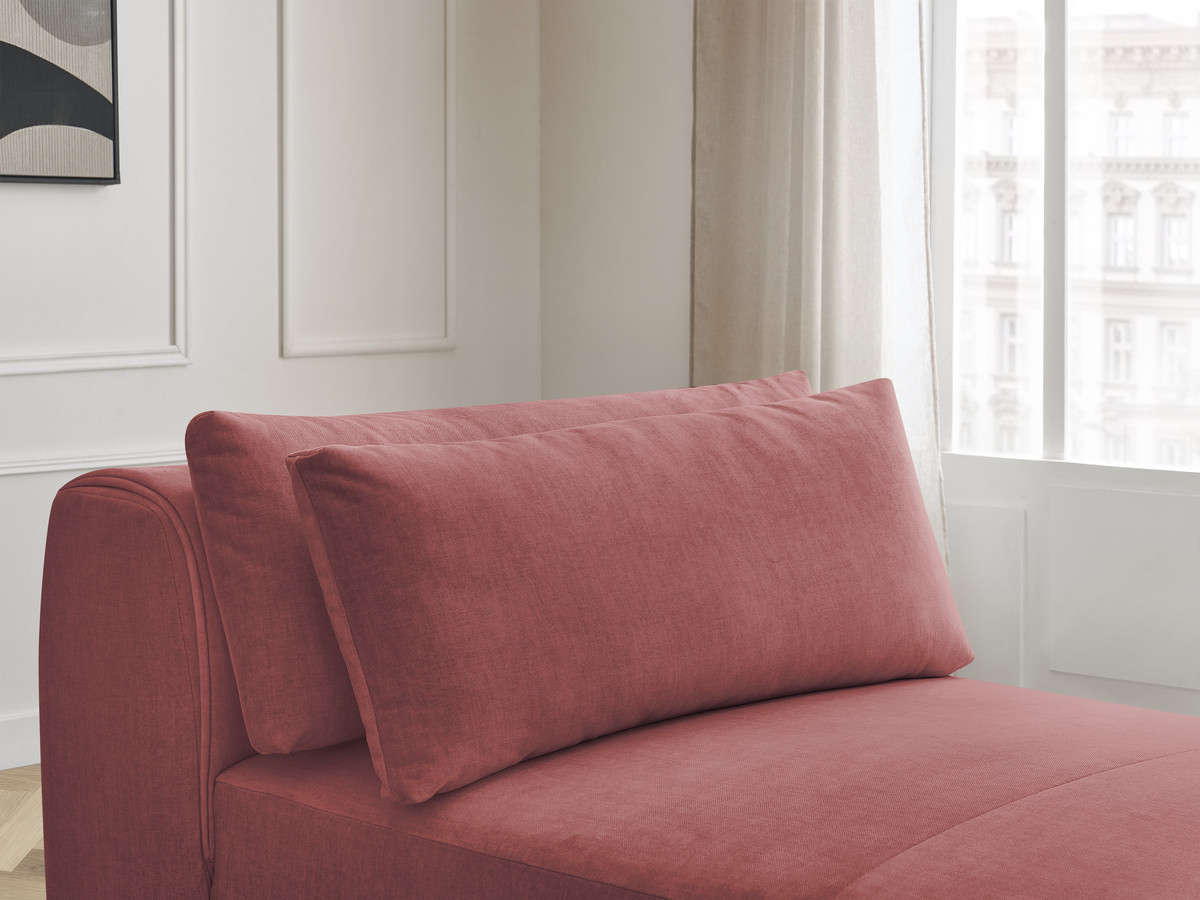 Chaise longue met hoofdsteun voor modulaire bank JANA, fluwelen stof