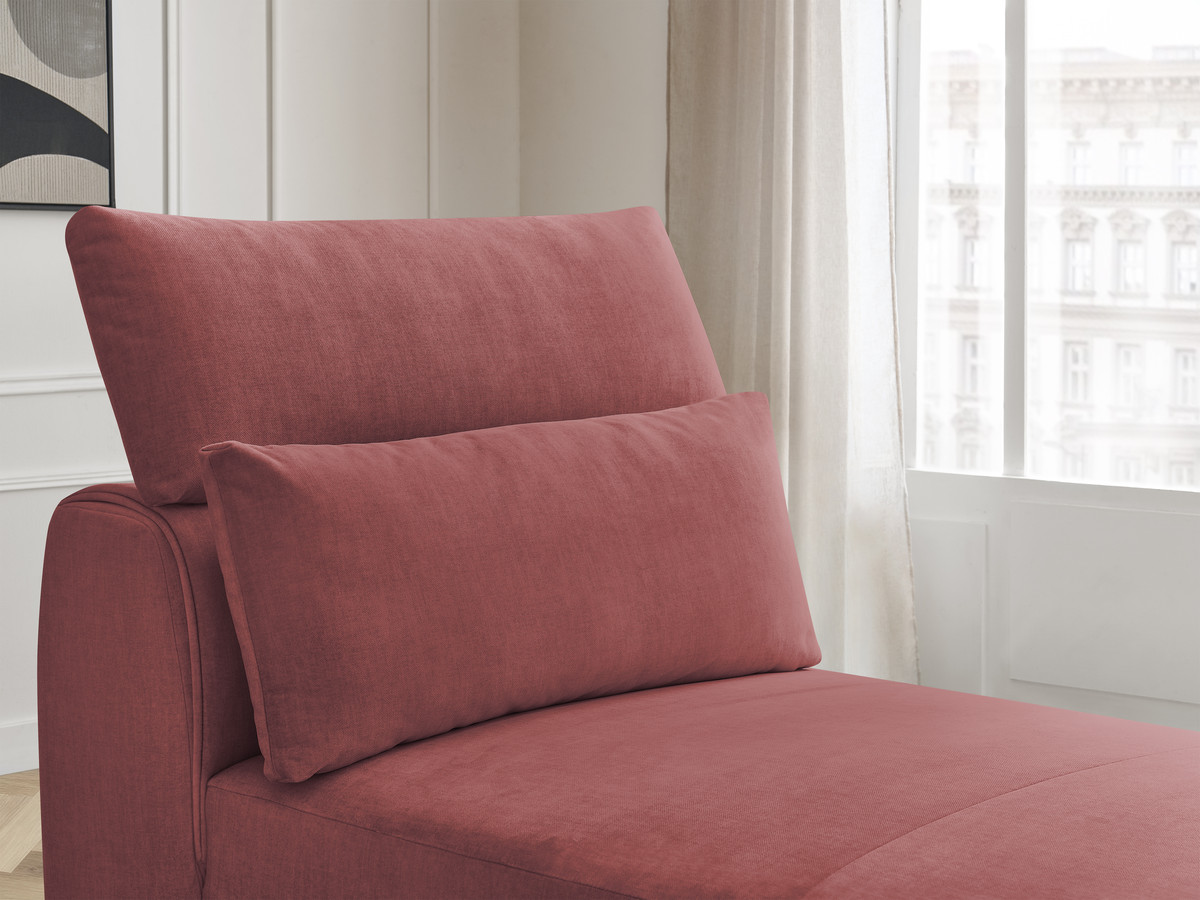 Chaise longue met hoofdsteun voor modulaire bank JANA, fluwelen stof
