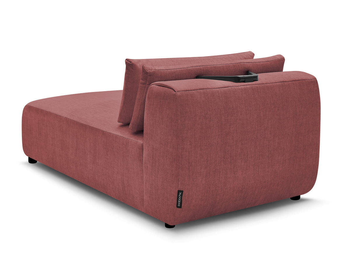 Chaise longue met hoofdsteun voor modulaire bank JANA, fluwelen stof