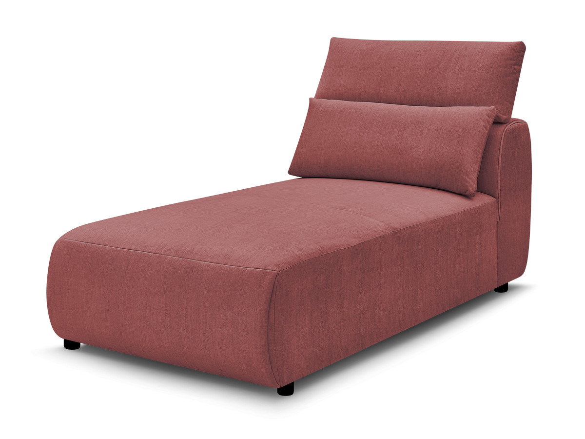 Chaise longue met hoofdsteun voor modulaire bank JANA, fluwelen stof