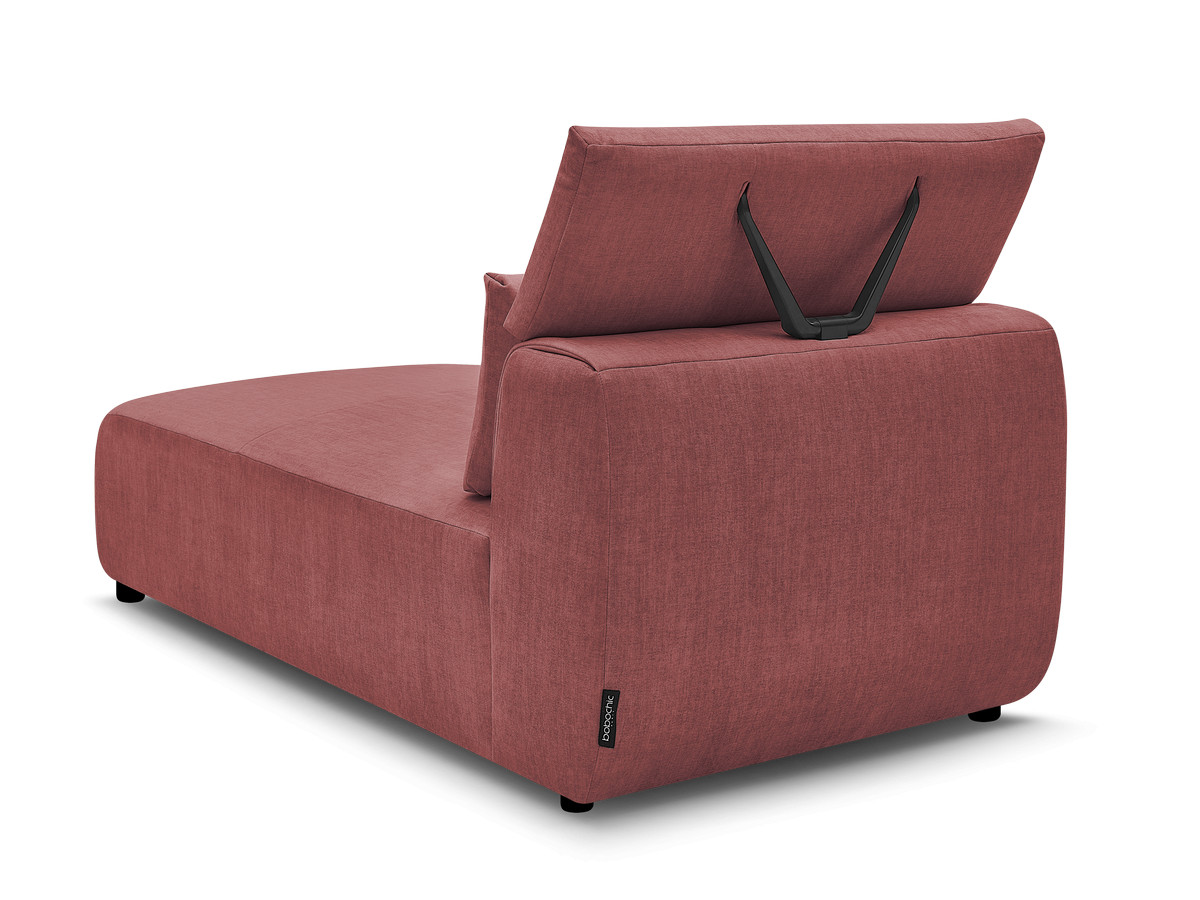 Chaise longue met hoofdsteun voor modulaire bank JANA, fluwelen stof