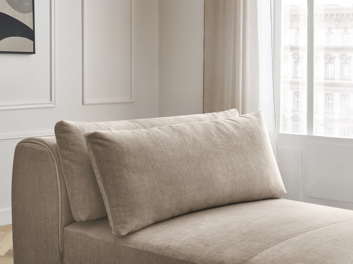 Chaise longue met hoofdsteun voor modulaire bank JANA, fluwelen stof