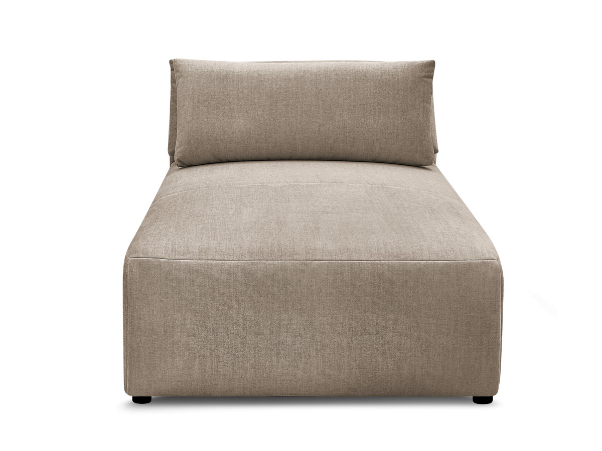 Chaise longue met hoofdsteun voor modulaire bank JANA, fluwelen stof