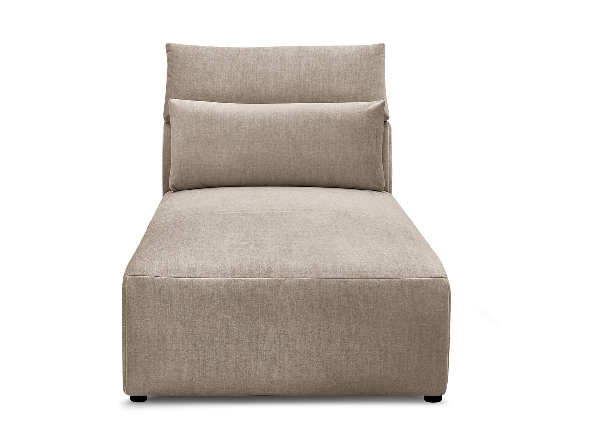 Chaise longue met hoofdsteun voor modulaire bank JANA, fluwelen stof