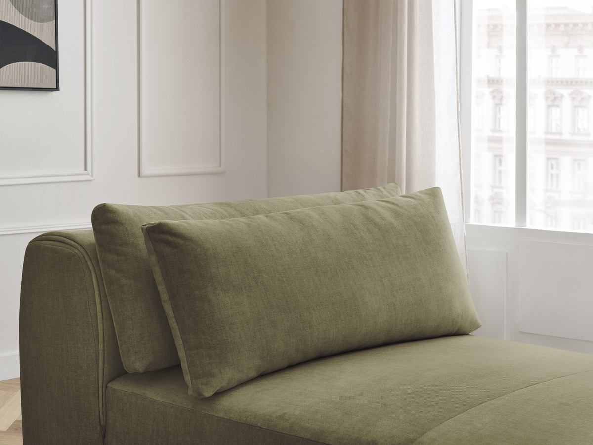 Chaise longue met hoofdsteun voor modulaire bank JANA, fluwelen stof