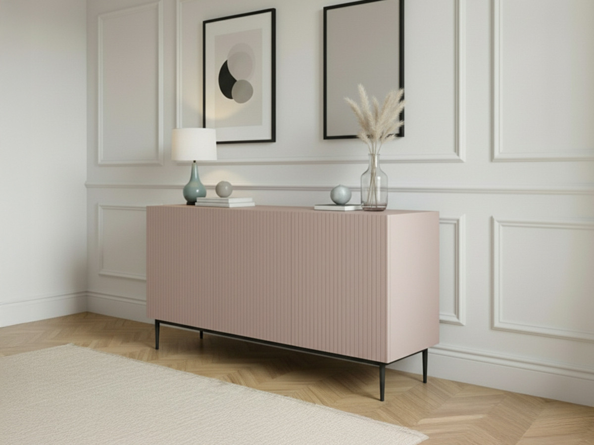 Buffet 3 portes 150 cm KASHA Pieds noir