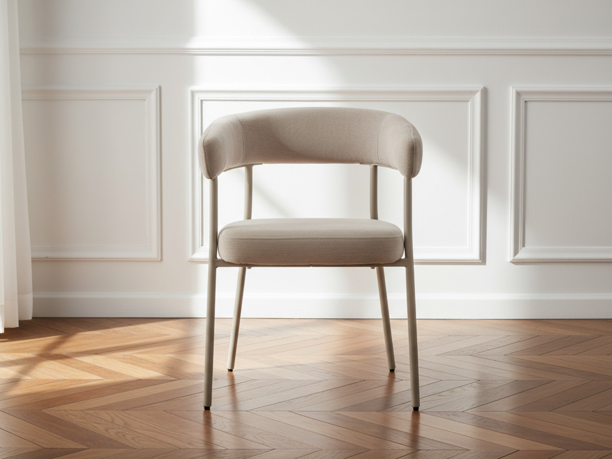 Lot de 2 chaises ROSA velours beige — vue 4