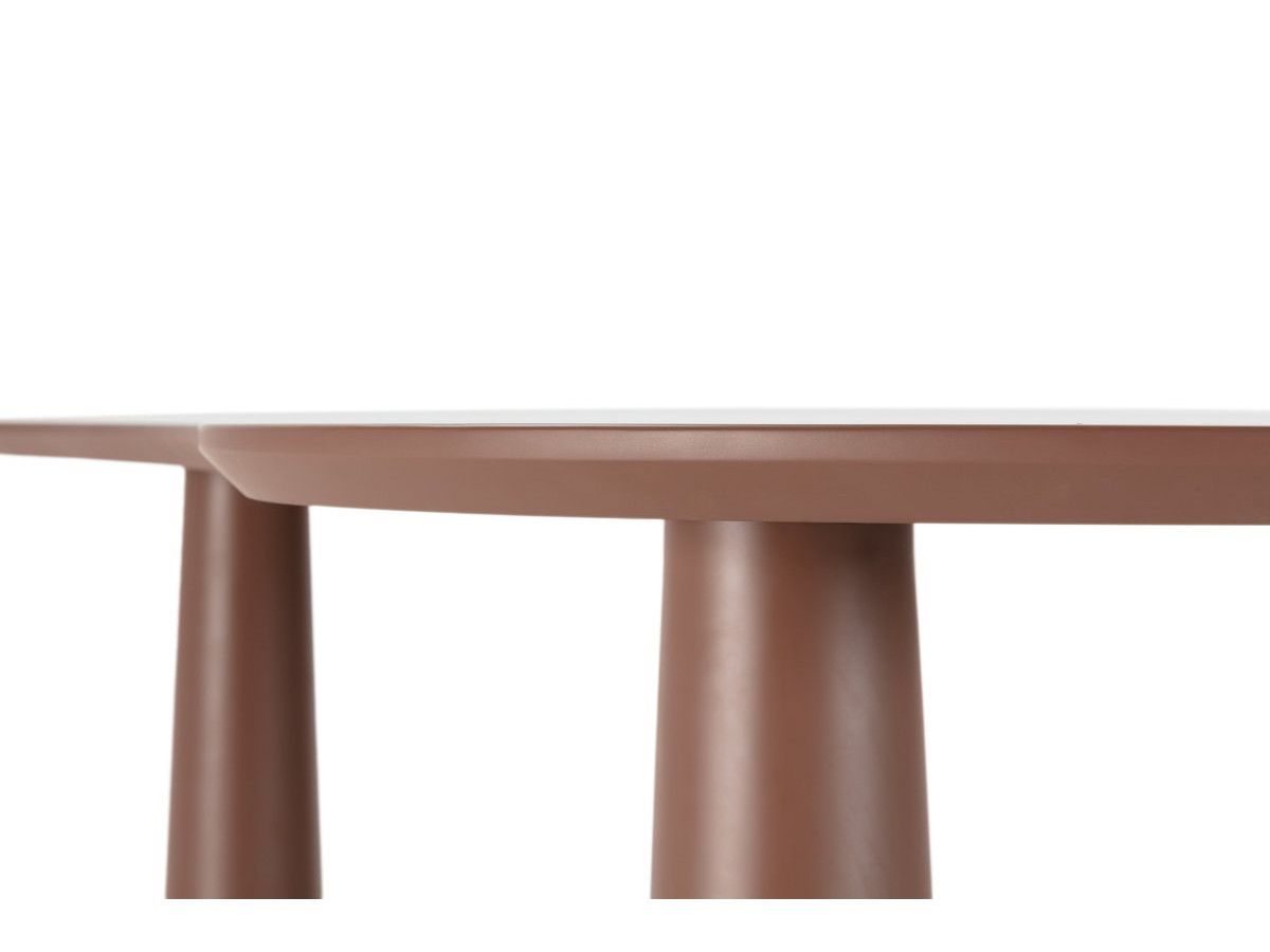 Eetkamerset SASHA met ovale tafel van 220 cm + stoelen ROSA in bruine structuurstof