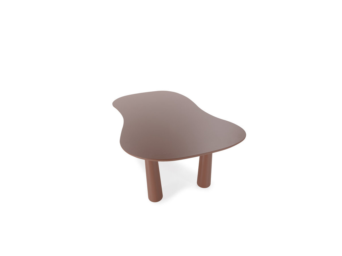 Eetkamerset SASHA met ovale bruine eettafel van 220 cm + stoelen van MILA-stof met textuur