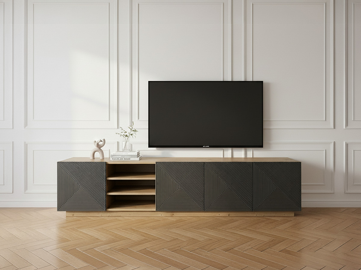 ALICE 200 cm tv-meubel met nissen