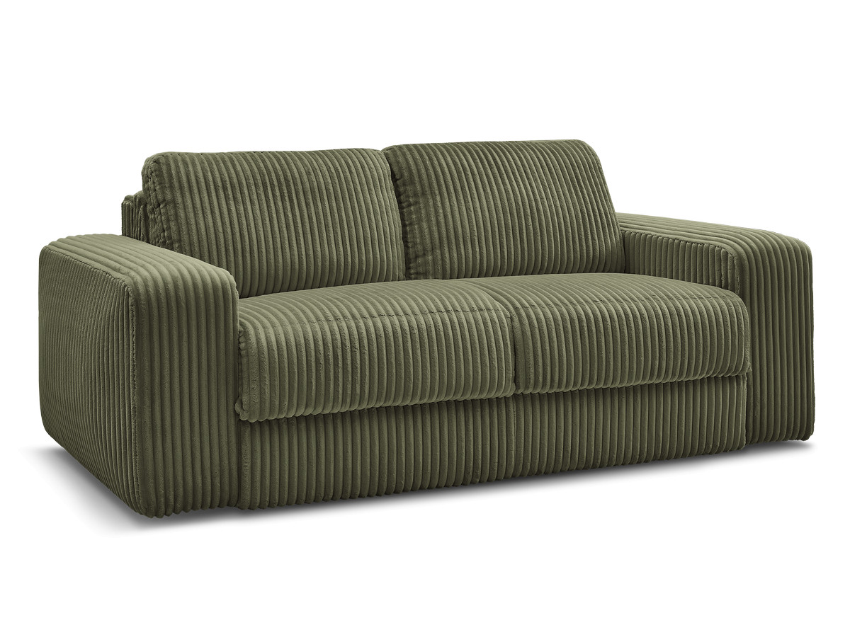 Canapé droit convertible IBIZA ouverture express velours côtelé