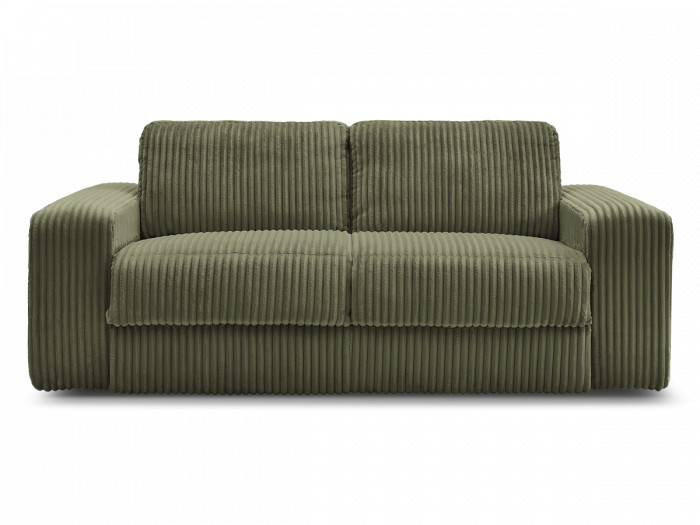 Canapé droit convertible IBIZA ouverture express velours côtelé