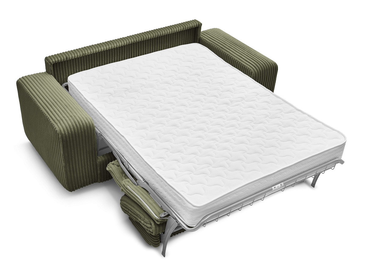 Canapé droit convertible IBIZA ouverture express velours côtelé