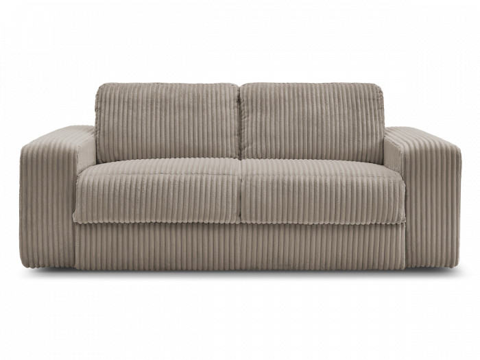 Canapé droit convertible IBIZA ouverture express velours côtelé