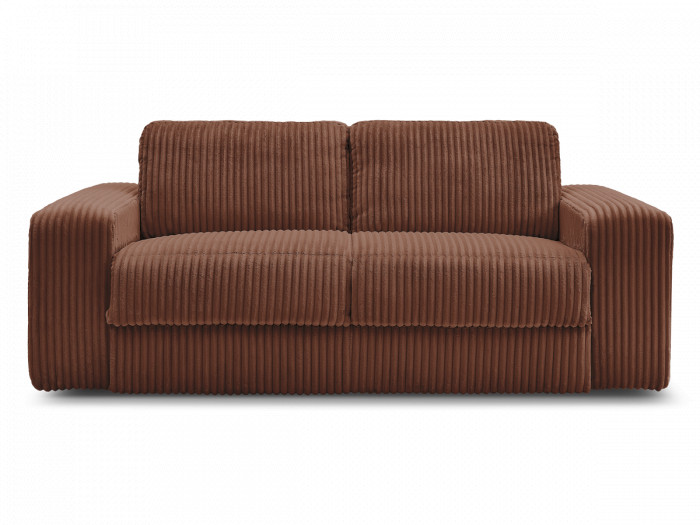 Canapé droit convertible IBIZA ouverture express velours côtelé